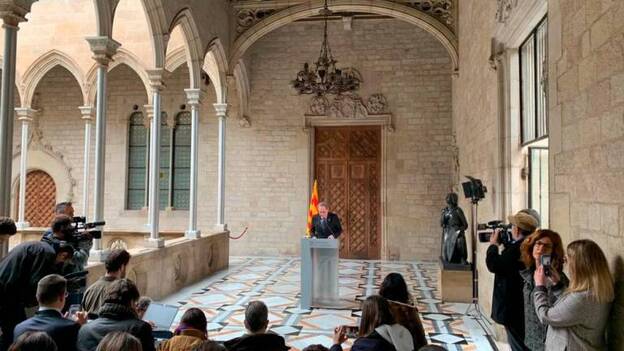 Torra convocará elecciones tras aprobar el presupuesto de la Generalitat