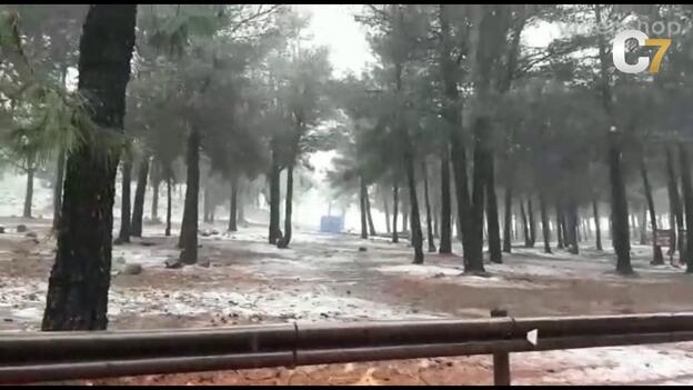 La cumbre grancanaria amanece nevada