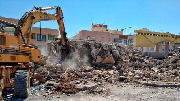 Demolición controlada en la estación