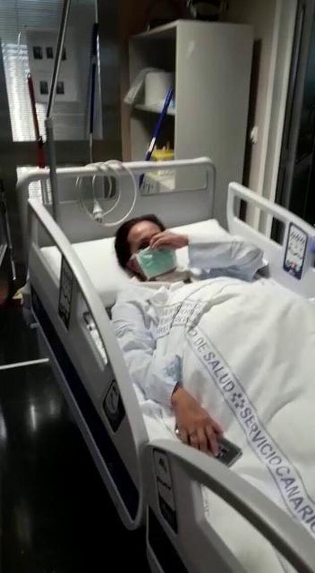 Sale de la UMI la primera paciente de Lanzarote