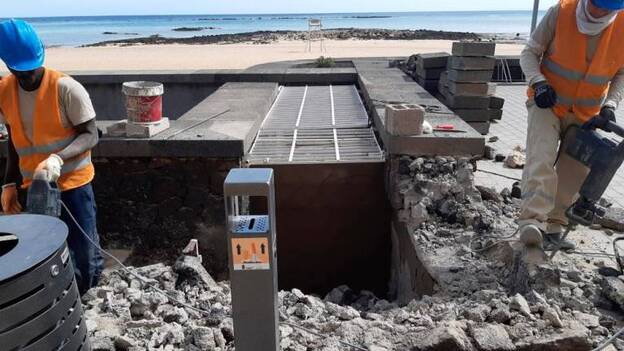 Obras en la playa de El Reducto