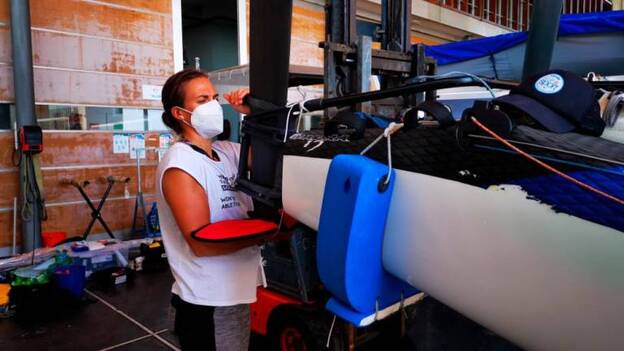 Tara Pacheco y todo el equipo olímpico ya navegan en el mar