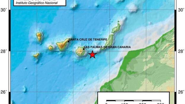 Terremoto de 3,6 grados cerca de Gran Canaria