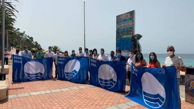 Pájara celebra la recuperación de sus cuatro banderas azules