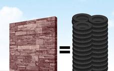 Se pueden fabricar «eco-vallas» con neumáticos usados