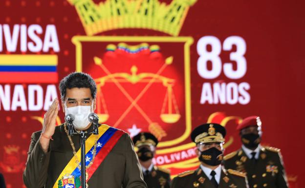 Nicolás Maduro, durante un acto esta semana con la Guardia Nacional Bolivariana./Reuters