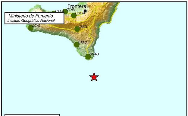 Seísmo de 2,8 grados al sur de El Hierro