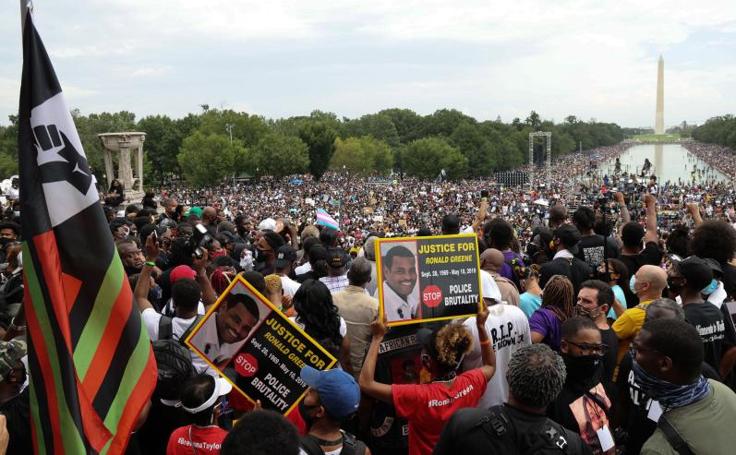 La marcha contra el racismo en Washington, en imágenes
