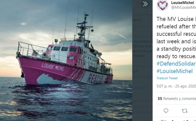 Un barco de Banksy en el Mediterráneo para rescatar inmigrantes