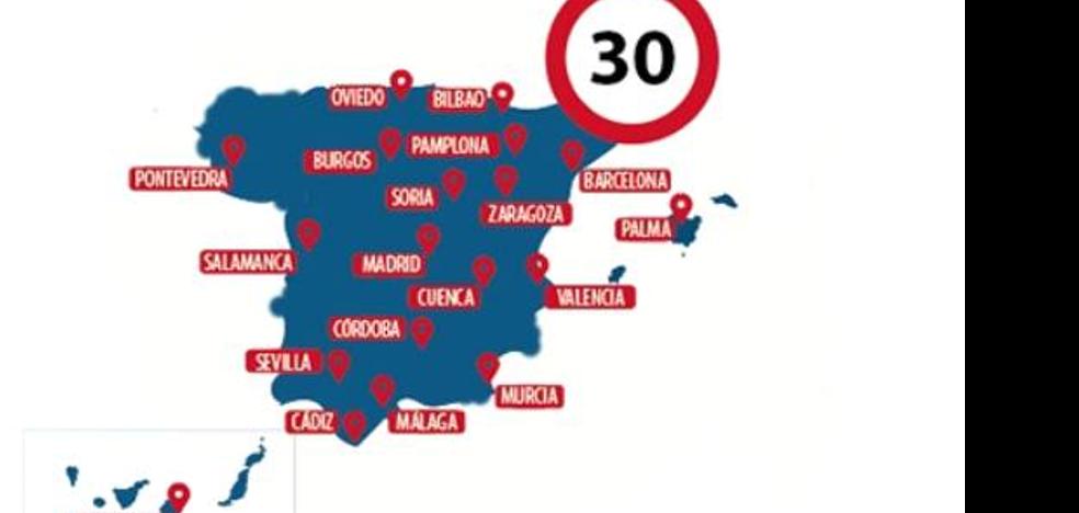 Bilbao se suma a otras 18 ciudades españolas con límite de velocidad de 30 km/h