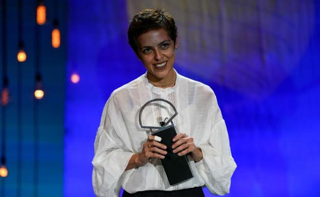 Dea Kulumbegashvili, directora ganadora de la Concha de Oro. /