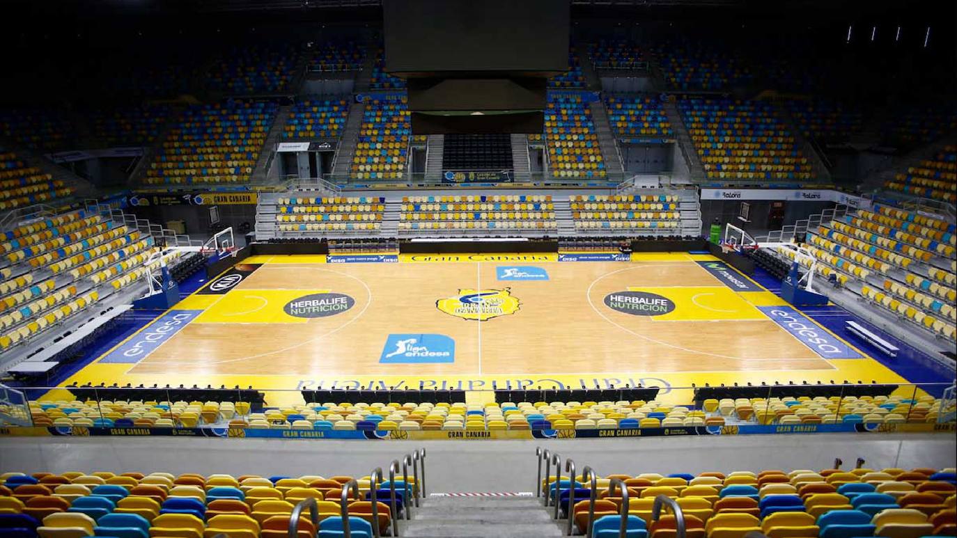Pabellón del Gran Canaria Arena, donde estaba previsto el partido este domingo.
