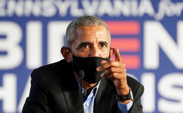 Obama llama a olvidar los sondeos y votar en masa por Biden