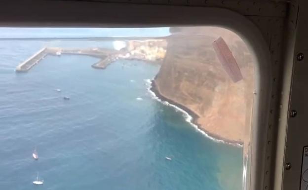 El derrumbe en La Gomera visto desde el aire