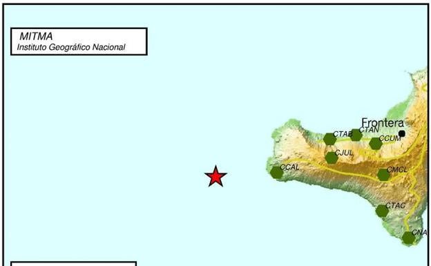 Seísmo de 2,7 grados al oeste de Frontera