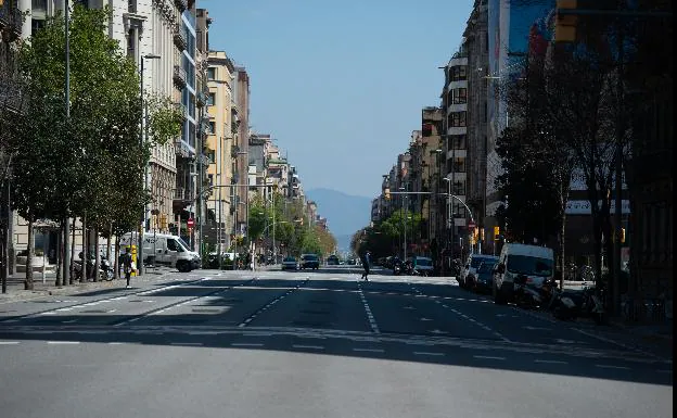El centro de Barcelona, sin tráfico/