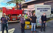 Los Bomberos de la capital grancanaria donan 2.000 kilos de comida al banco de alimentos