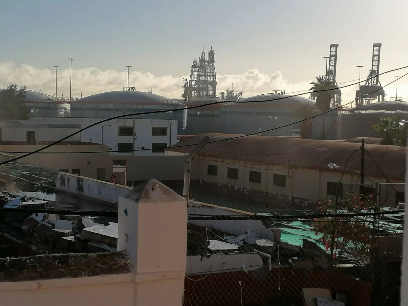 Preparan los terrenos del Canarias 50 para acoger inmigrantes