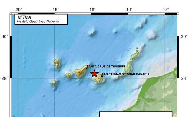 Seísmo de 2,2 grados frente a la costa de Agaete