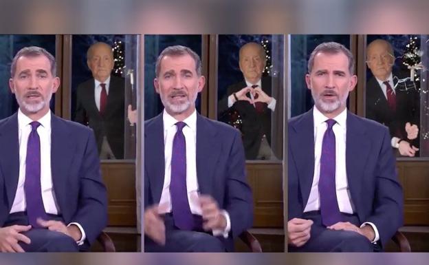 La broma viral: el rey emérito tocando para entrar