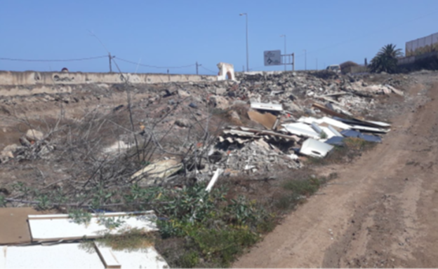 18.000 toneladas de escombros acumulados en los márgenes de la GC-1 y la GC-2