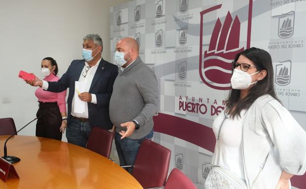 Peña Armas (Ciudadanos), Juan Jiménez (PSOE), David Perdomo (NC) y Lillian Concepción (Podemos). / JAVIER MELIÁN / ACFI PRESS