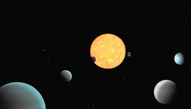 Hallan un sistema de seis exoplanetas que orbitan en una danza rítmica