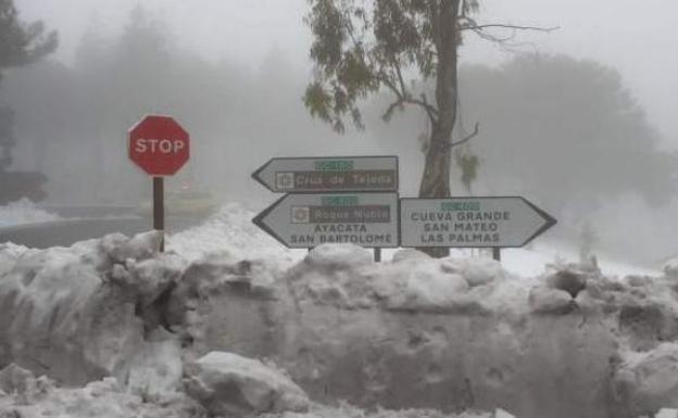El viernes nevará en Gran Canaria