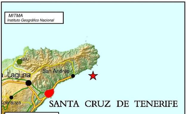 Seísmo de 2,2 grados frente a la costa tinerfeña de San Andrés