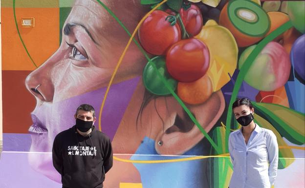 Sabotaje al Montaje firma el mural del mercado de Morro Jable