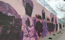 El mural feminista del barrio madrileño de Ciudad Lineal amanece vandalizado