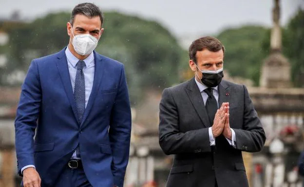 Pedro Sánchez y el presidente francés Emmanuel Macron se reunieron este lunes en Montauban./REUTERS