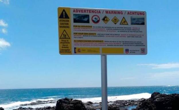 Herido al sufrir una caída en el bufadero de la Playa de La Garita
