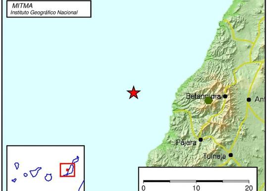 Dos seísmos de 2,5 y 2,4 grados sacuden Fuerteventura