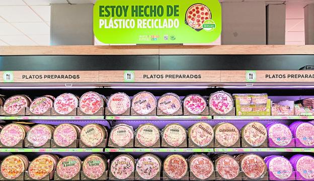 Mercadona incorpora plástico reciclado para mejorar el envase de sus pizzas