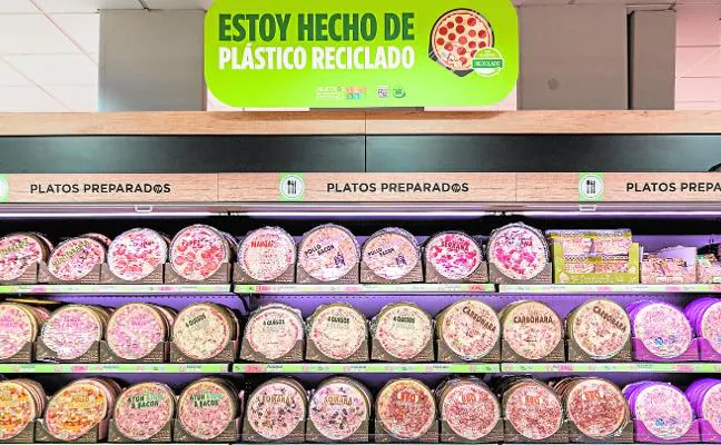 Mercadona incorpora plástico reciclado para mejorar el envase de sus pizzas