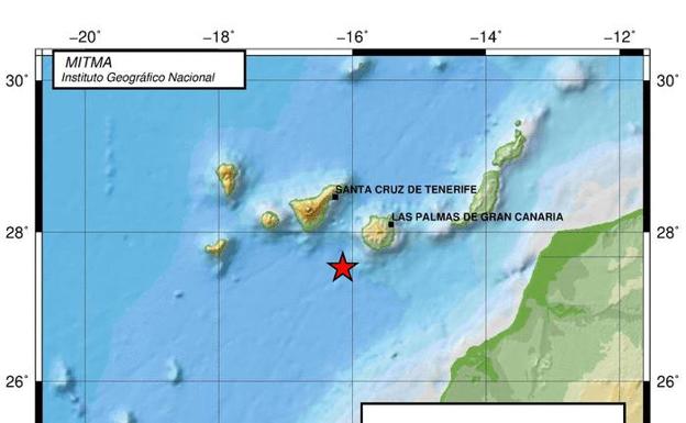 Seísmo de 2,1 grados al sur de Gran Canaria