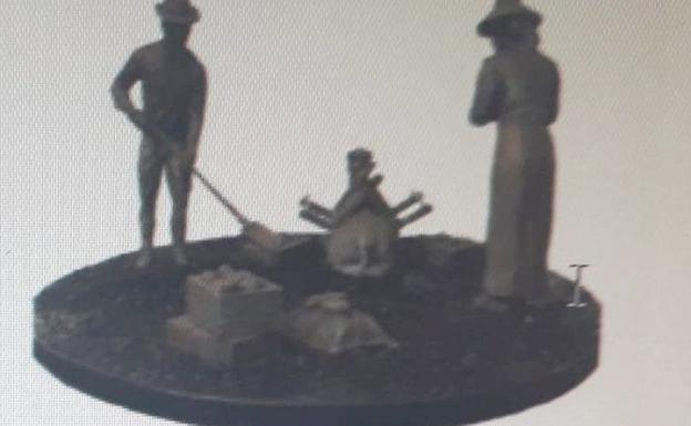 Escultura dedicada al cultivo de la batata