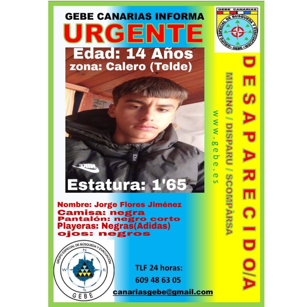 Se busca a un menor de 14 desaparecido en Calero, Telde