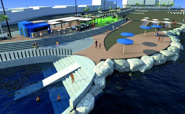 Una inversión de 1,9 millones dotará a la playa de El Perchel de una piscina natural