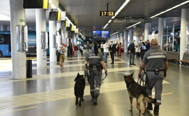 Una unidad canina para vigilar los intercambiadores de guaguas