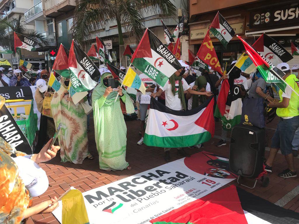 Canarias vive la marcha en favor de la libertad saharaui