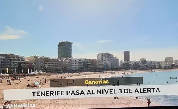 Antena 3 sitúa el nivel 3 de alerta covid de Tenerife en Las Canteras