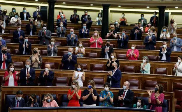 Imagen del hemiciclo del Congreso rozando el lleno en el Pleno de este miércoles./EFE