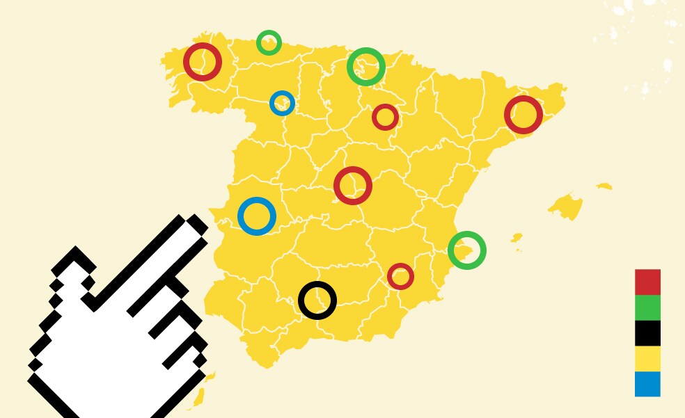 Consulta el mapa, pueblo a pueblo, de todos los olímpicos españoles de la historia