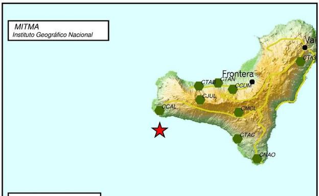 Seísmo de 2,1 grados cerca de la costa de El Pinar