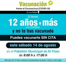 Nueva jornada de vacunación sin cita para mayores de 12 años en La Palma