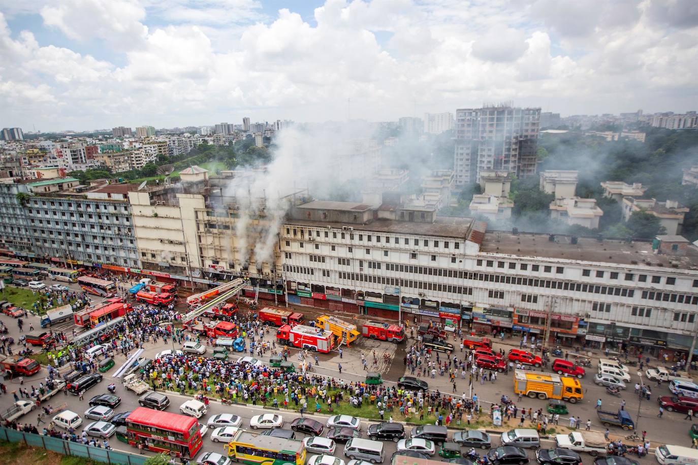 Incendio en Dakha, en Banglades