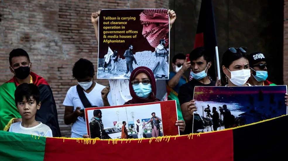 Protesta en Italia por la situación en Afganistán
