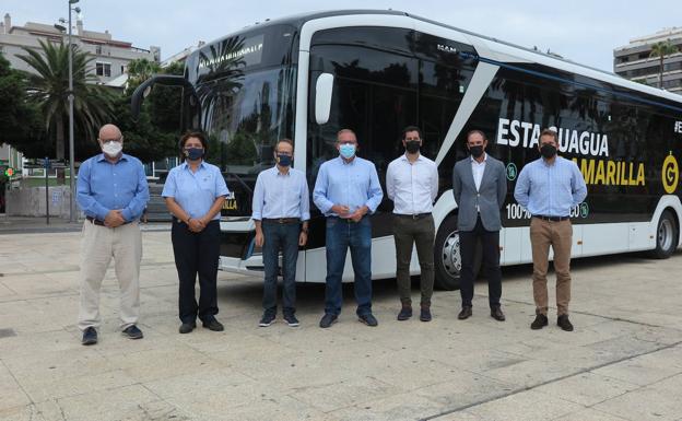 Guaguas Municipales prueba en la Línea 44 el rendimiento de un vehículo 100% eléctrico